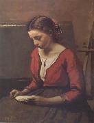 Jean Baptiste Camille  Corot La liseuse (mk11) china oil painting reproduction